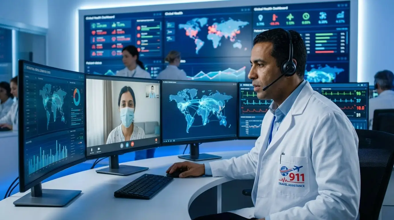 Téléconsultation médicale internationale pour enfant malade