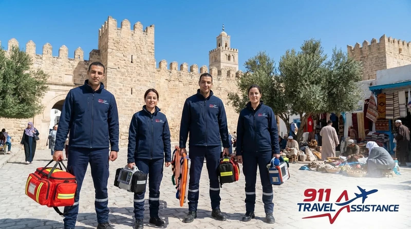 Médecins 911 Travel Assistance dans la médina de Hammamet
